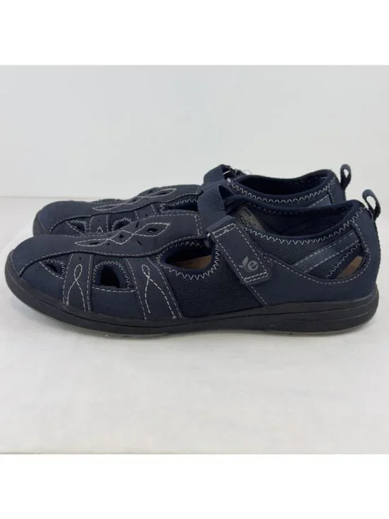 Earth Origins Eliah Fisherman Sandals Womens Size 10M Navy Blue Marine Closed - Picture 4 of 14